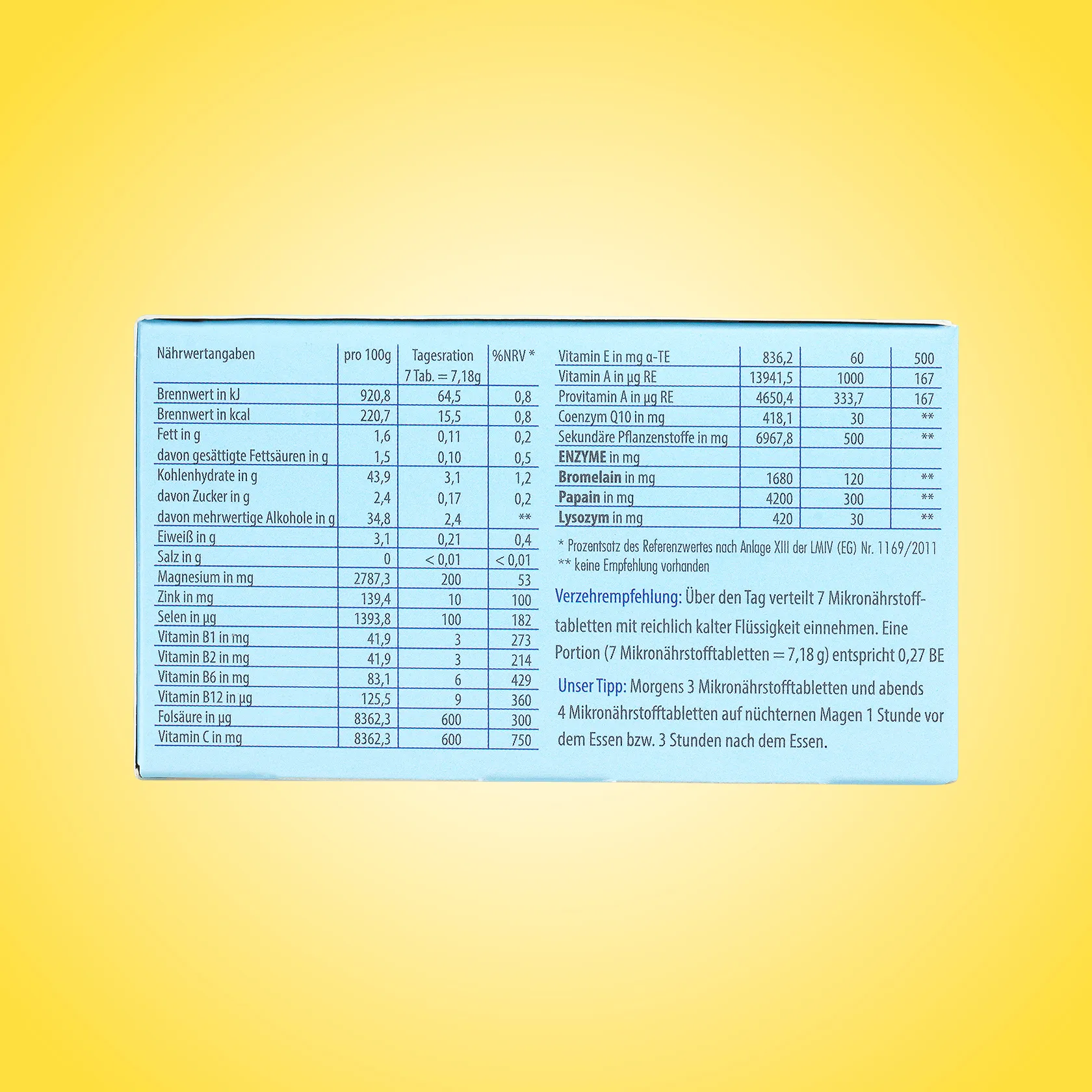 innovazym® - Nährwerte